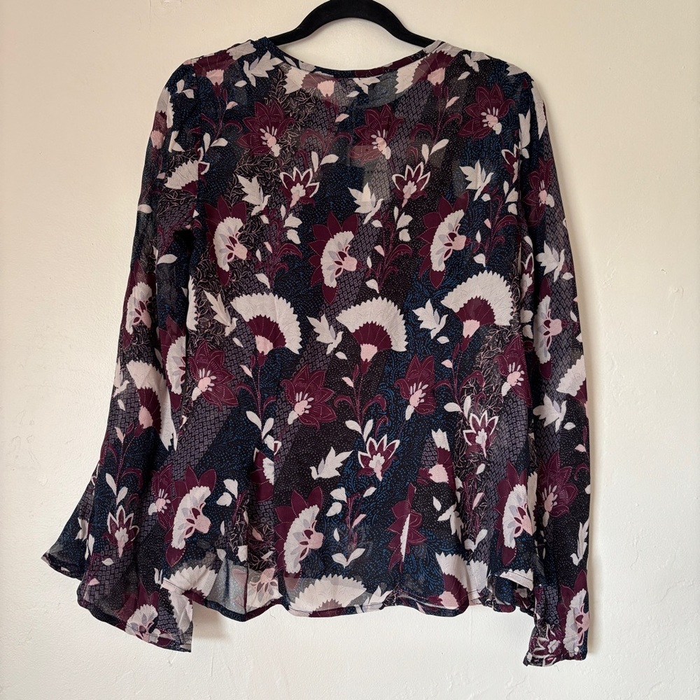 Lucky Brand Women’s Printed Peasant Blouse, S